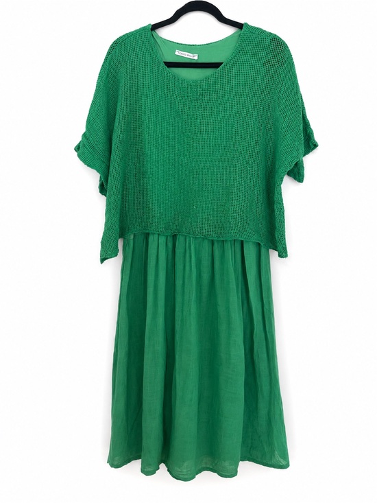 Tempo Paris Dresses & Skirts - Tempo Paris Green Layered Midi Dress
